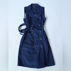 White House Black Market Navy Double-Breasted Dress